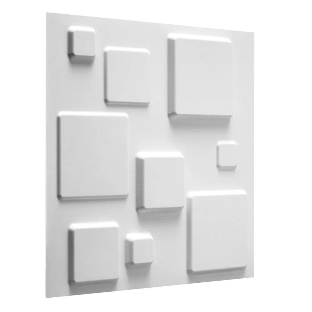 3D-relief WallArt 12 st Wandpanelen 3D GA-WA09 Squares