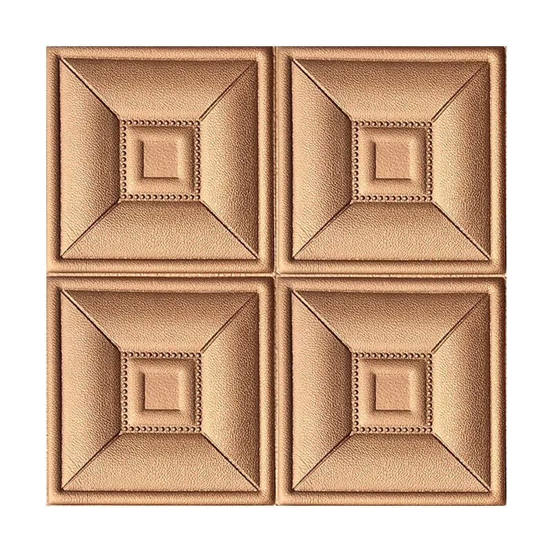 Glam Peel and Stick Wall Paneling Foam 3D Geëmbosseerd Panel Pink