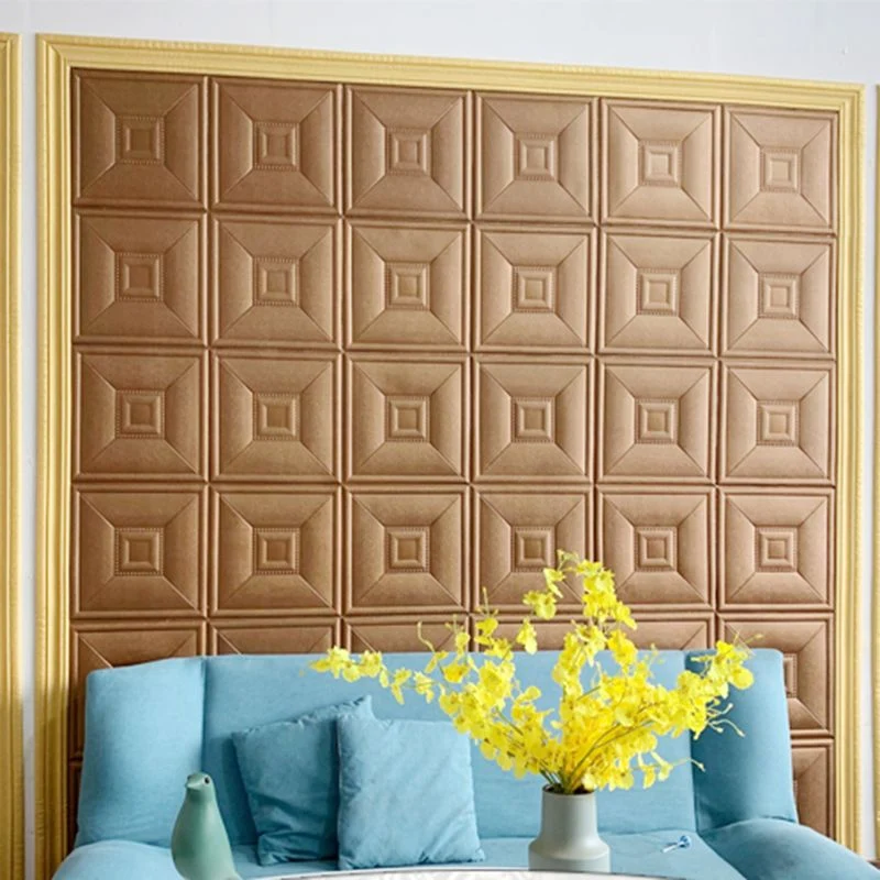 Glam Peel and Stick Wall Paneling Foam 3D Reliëfpatroon Panel Pink