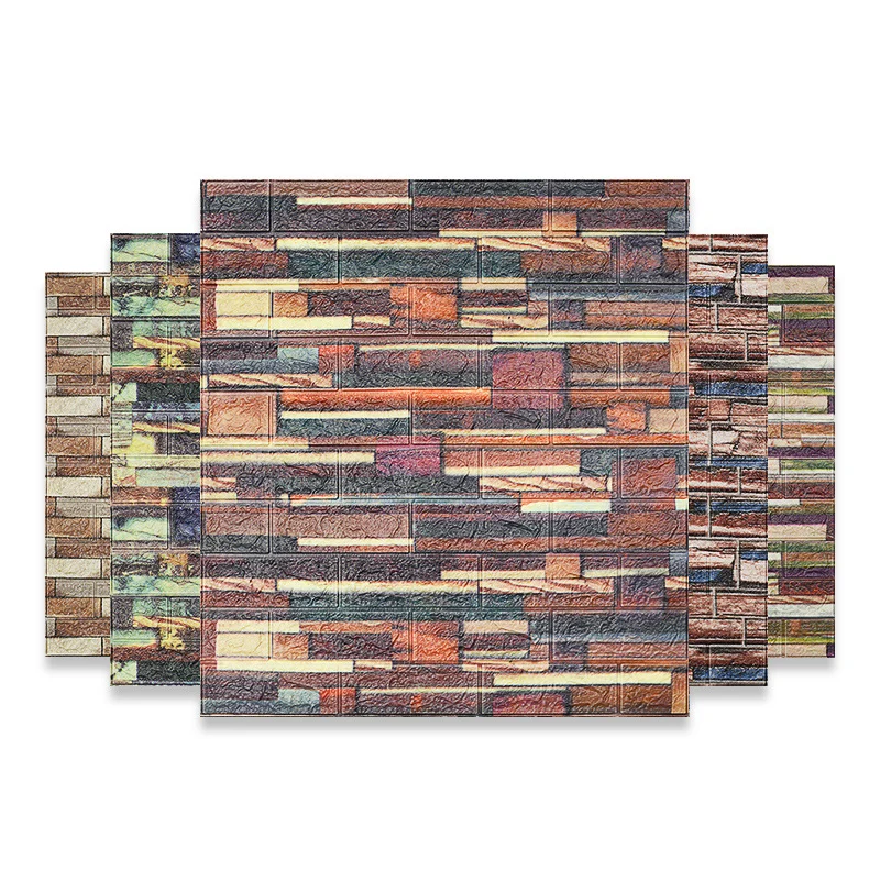 3D Opgezet Interior Wall Paneling Peel and Stick Square Wall Paneling Multi
