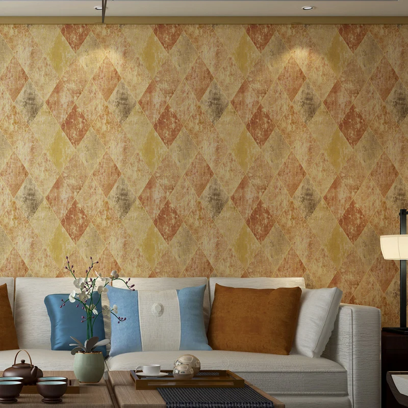 Vochtbestendig 3D-effect Harlequins-behang niet-geplakt 20,5"W x 31'L wanddecoratie