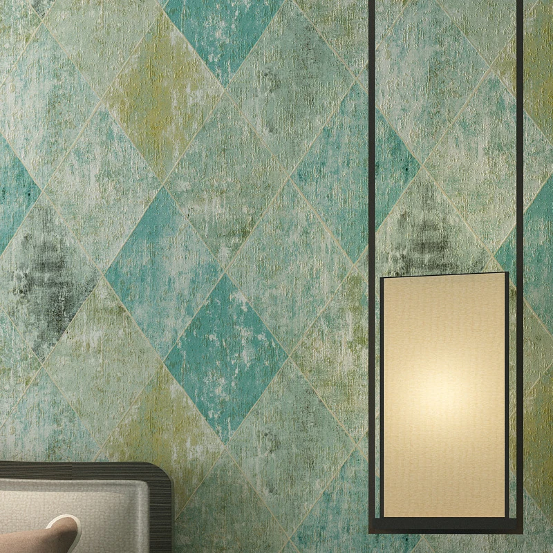 Vochtbestendig 3D-effect Harlequins-behang niet-geplakt 20,5"W x 31'L wanddecoratie