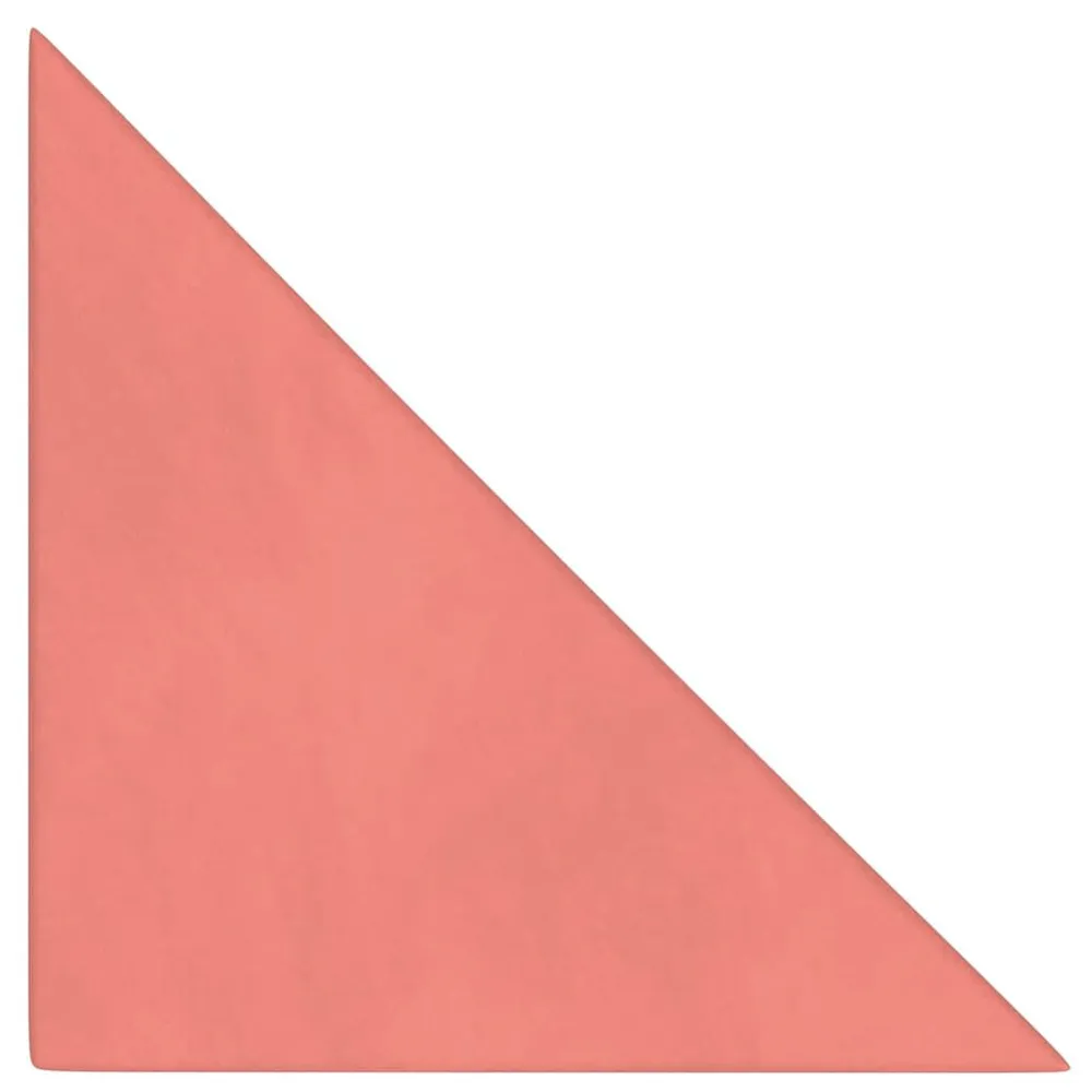 Wandpanelen 12 st 0,54 m² 30x30 cm fluweel roze