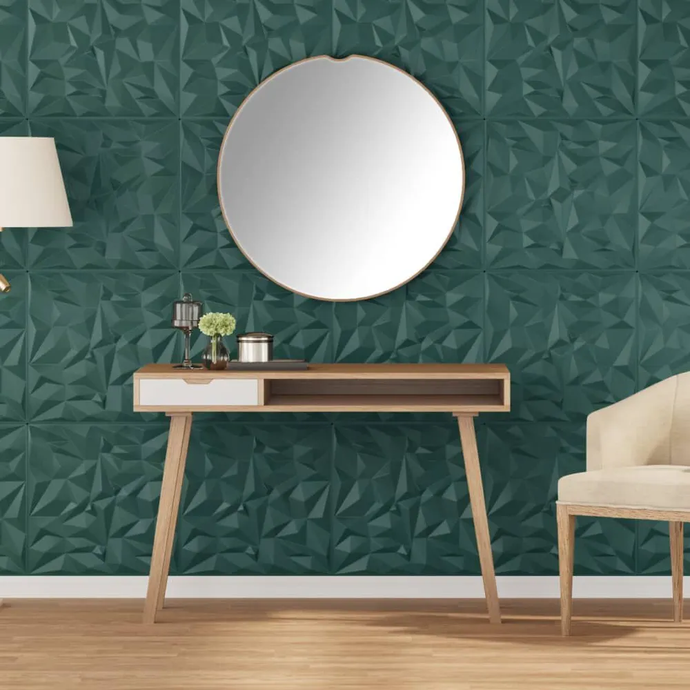 12 st Wandpanelen amethist 3 m² 50x50 cm XPS groen | 10 m² | 53 cm breed