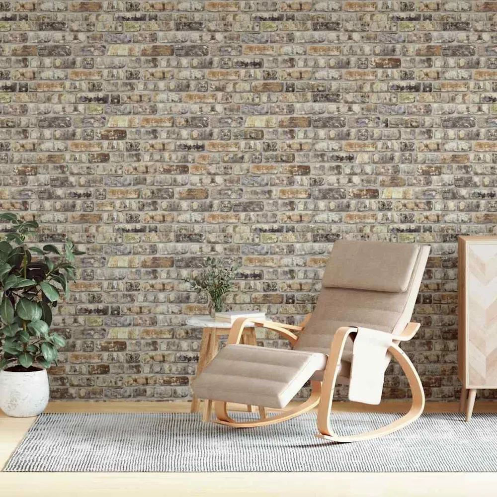 10 st Wandpanelen 3D meerkleurige baksteen EPS met kleefrand