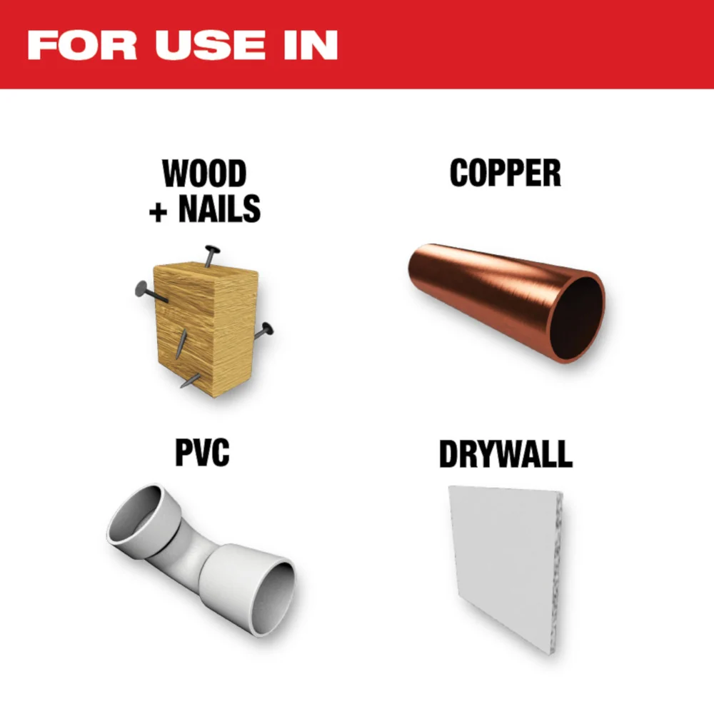 MILWAUKEE 1-3/8" Universal Fit OPEN-LOK™ TITAANLEGERING CHARGED™ Bi-Metal Multi-Material Blades