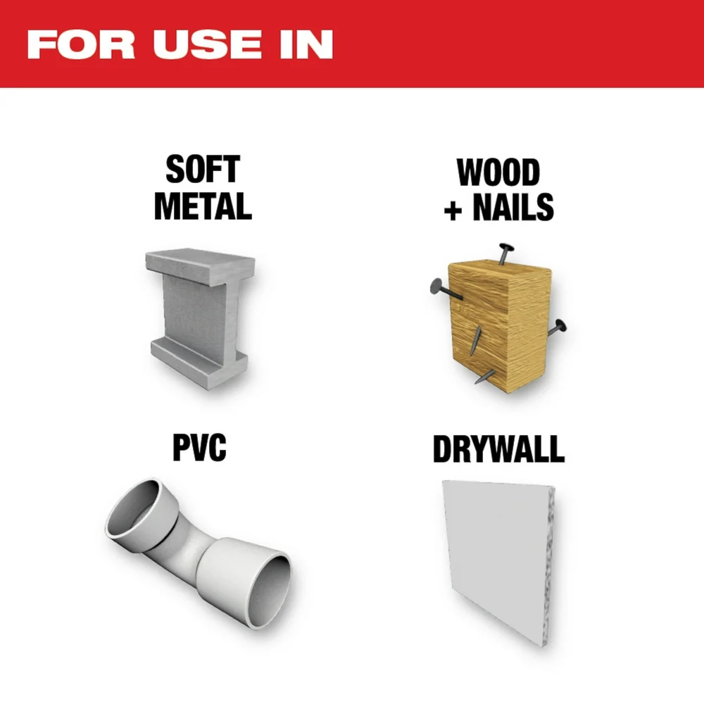 MILWAUKEE 3-1/2" Universal Fit OPEN-LOK™ Titaanlegering Enhanced Bi-Metal Metal Blade