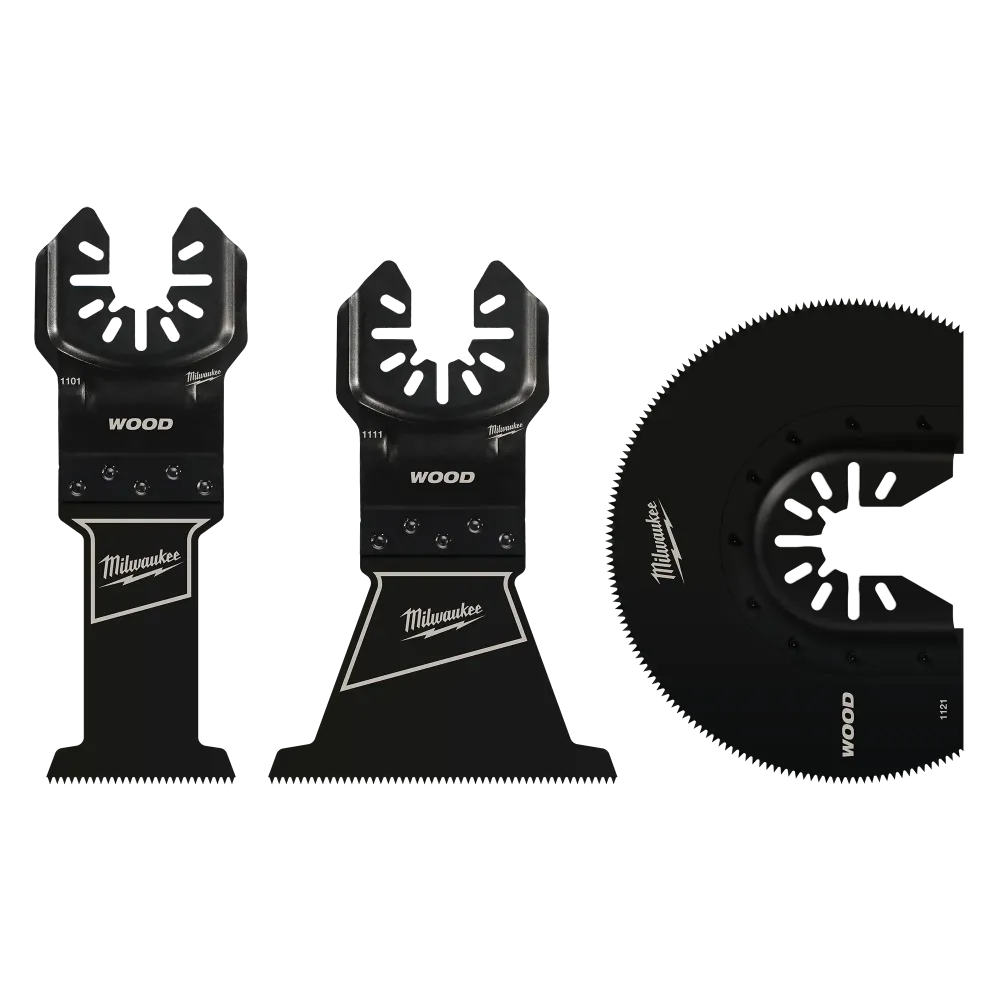 MILWAUKEE 3 PC. OPEN-LOK™ HCS Wood Multi-Tool Blade Variety Pack