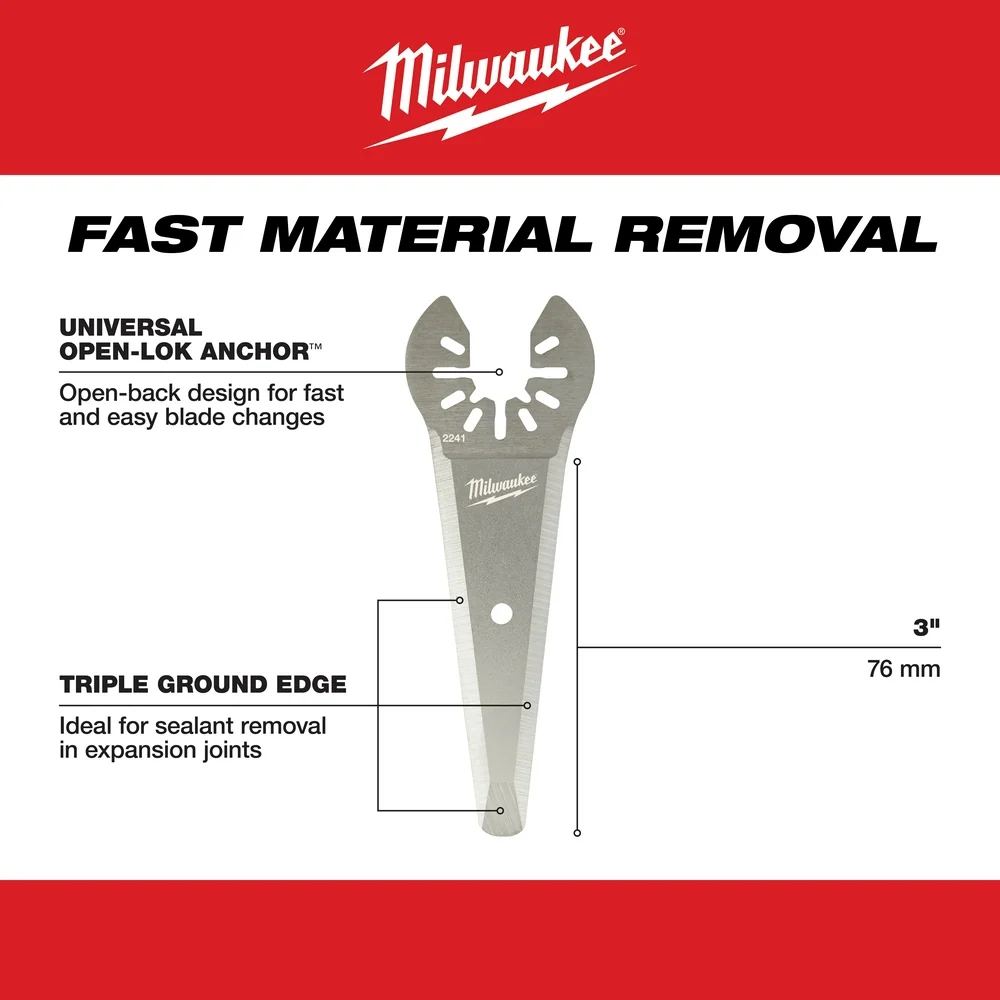 MILWAUKEE OPEN-LOK™ Tapered Sealant Cutting Blade (5 PACK)