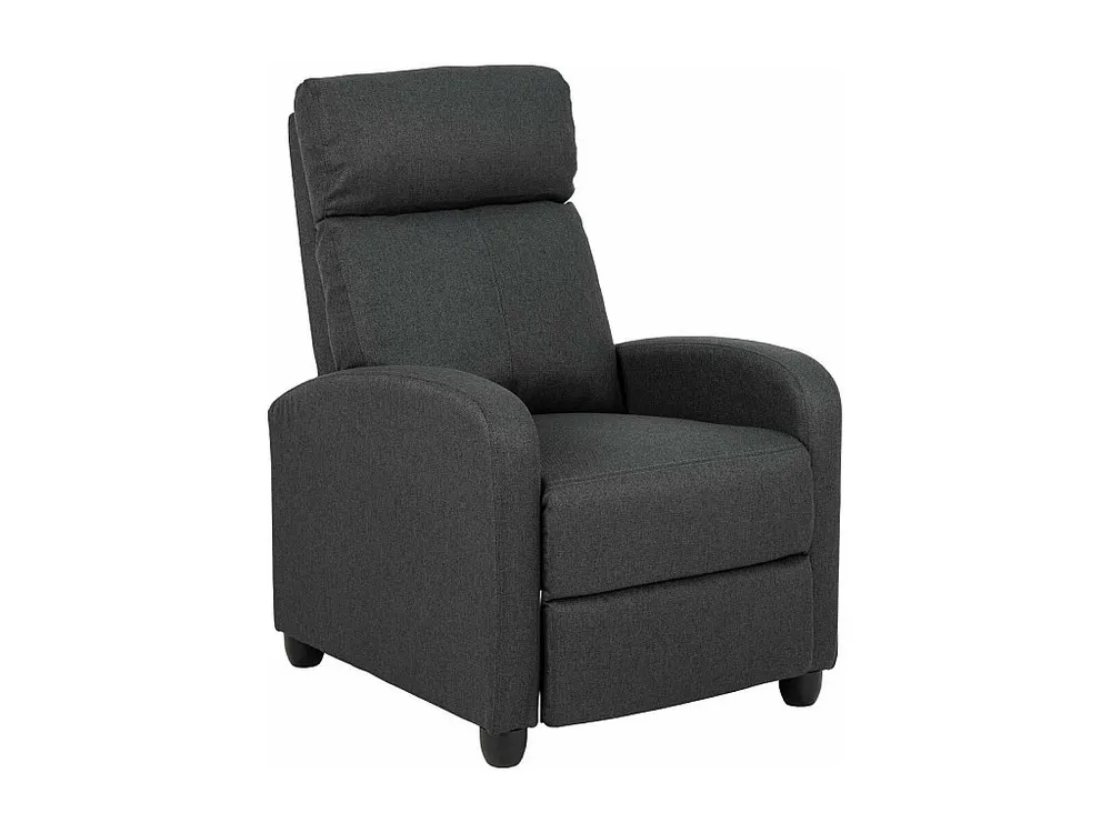 Soma fauteuil recliner met zak, push-functie grijs.