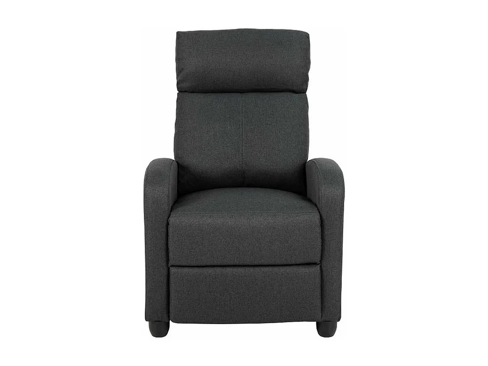 Soma fauteuil recliner met zak, push-functie grijs.