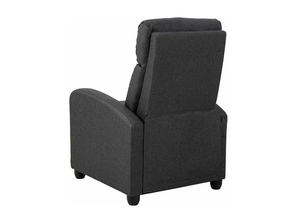 Soma fauteuil recliner met zak, push-functie grijs.