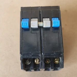 15 Amp 1 Pole, 40 Amp 2 Pole, 240 Volts Quad Tandem Circuit Breaker