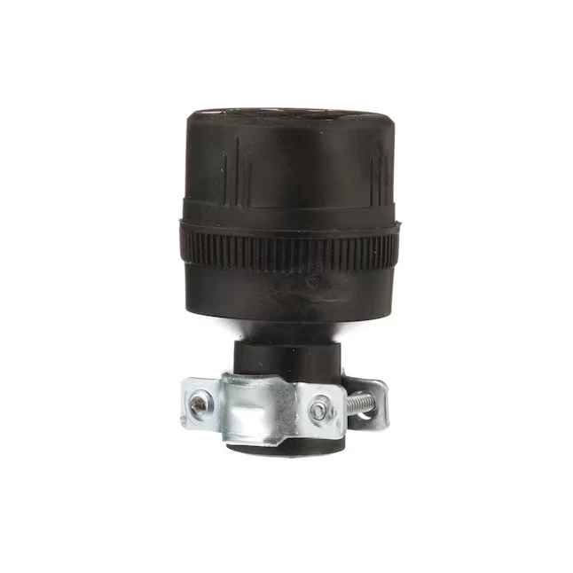 Eaton 15-Amp 125-Volt NEMA 1-15 2-wire Robuust Straight Connector, Black