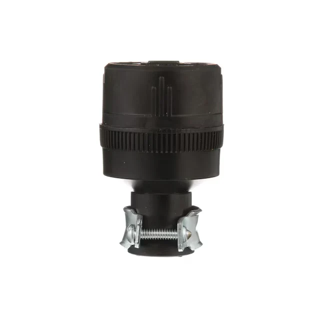 Eaton 15-Amp 125-Volt NEMA 1-15 2-wire Robuust Straight Connector, Black