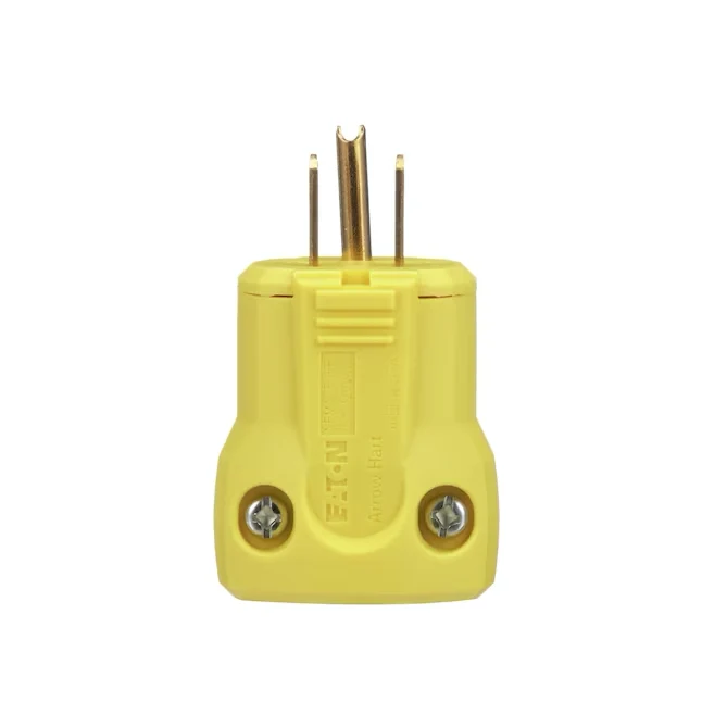 Eaton Arrow Hart 15-Amp 125-Volt NEMA 5-15 3-wire Grounding Heavy-duty Straight Plug, Mosterdgeel