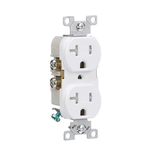 Eaton Arrow Hart 20-Amp 125-volt Tamper Resistant Residential/Commercial Duplex Outlet, Wit