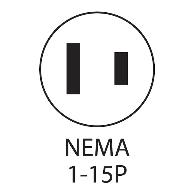 Hubbell 15-Amp 125-Volt NEMA 1-15p 2-wire Light-duty Straight Plug, Ivoor