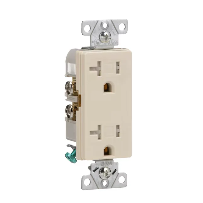 Netwerk Eaton Arrow Hart 20-Amp 125-volt Tamper Resistant Residential/Commercial Decorator Outlet, Light Almond