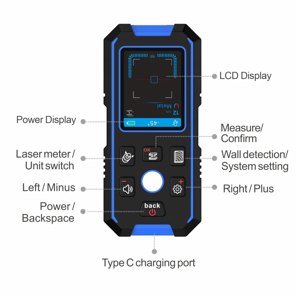NOYAFA NF-518 Multifunctional Electronisch Detector Detecting Hidden Metal/ Electric Cables