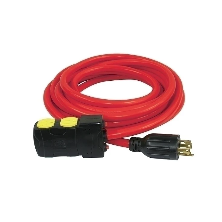 Power-Force 25' Generator Extension Cord w/ Resets No. K-L1430R-25
