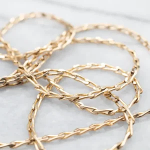 Brandveilig Gecertificeerd Yellow Gold Groot Elongated Curb Chain Lobster Clasp