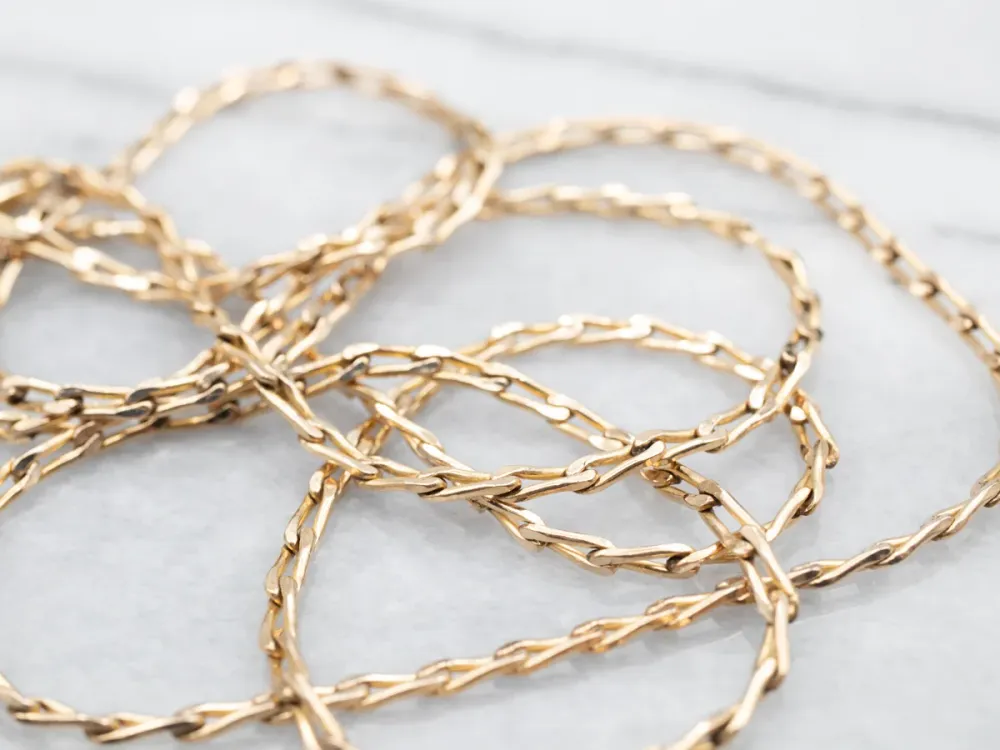 Brandveilig Gecertificeerd Yellow Gold Groot Elongated Curb Chain Lobster Clasp