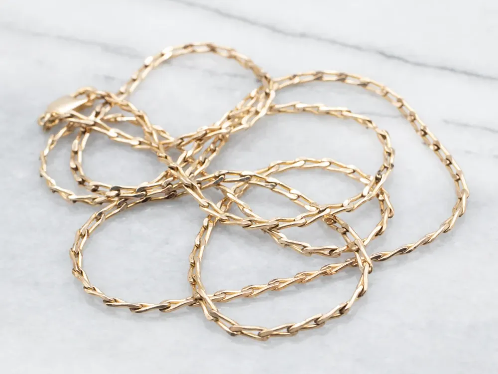 Brandveilig Gecertificeerd Yellow Gold Groot Elongated Curb Chain Lobster Clasp