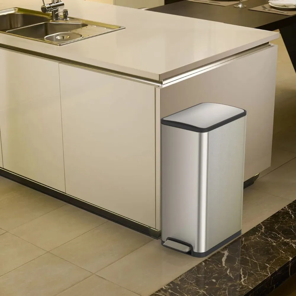 Vervangings EKO Pedaalemmer Ecoslim 2x20 L matzilverkleurig