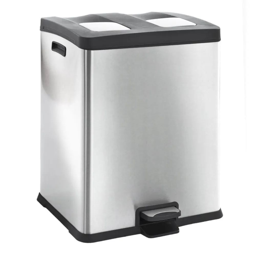 EKO Pedaalemmer Rejoice 2x30 L matzilverkleurig All--One Kit