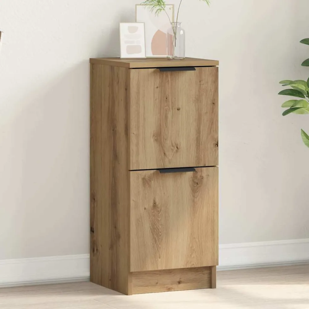 Dressoir 30x30x70 cm bewerkt hout artisanaal eikenkleur - Universeel Montagesysteem