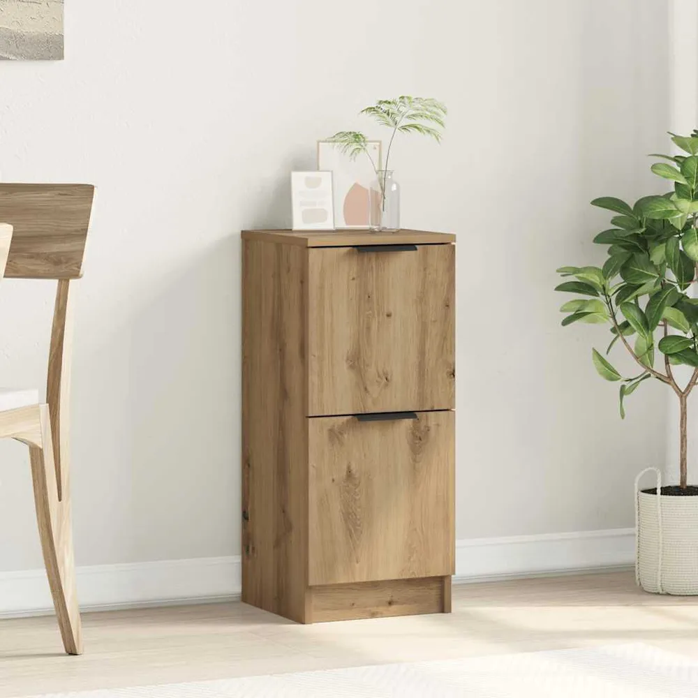 Dressoir 30x30x70 cm bewerkt hout artisanaal eikenkleur - Universeel Montagesysteem