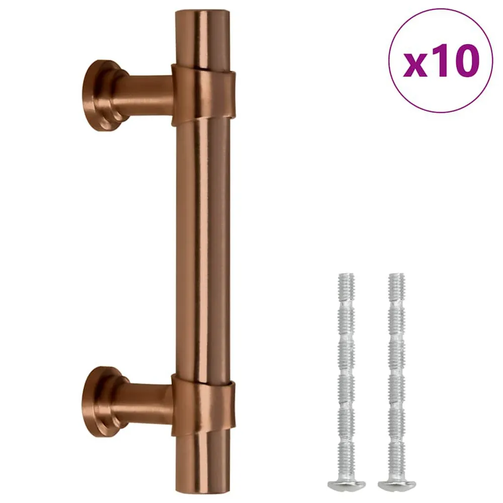 Handvatten 10 st 64 mm roestvrij staal bronskleurig