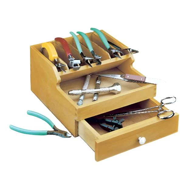 Hardwood Plier and Tool Chest met 30 Laden