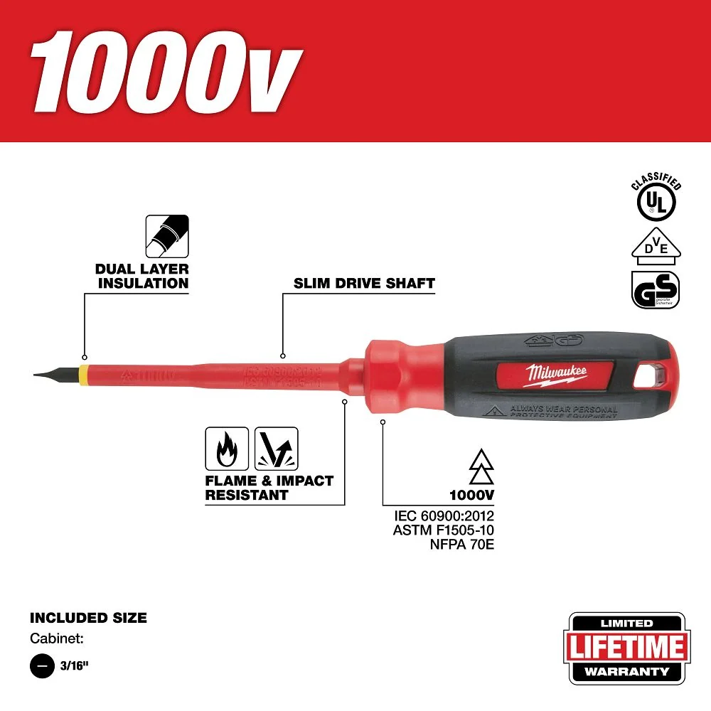 Milwaukee Tools 3/16 . Cabinet - 4 . 1000V 48-22-2231