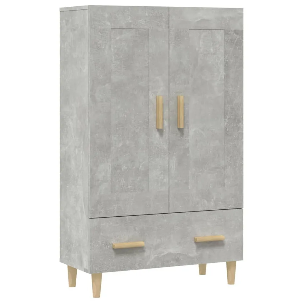 Opvouwbare Hoge kast 70x31x115 cm bewerkt hout betongrijs