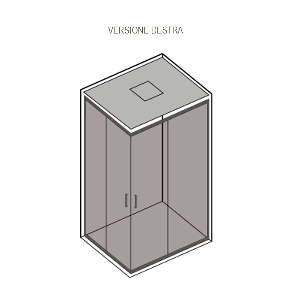 Ercole multifunction shower cabin 120x80 cm dorsal hydrojets - Right version