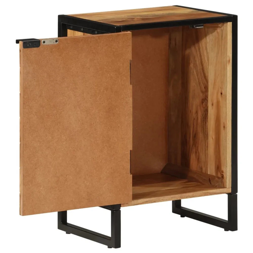 Inbouw Badkamerkast 40x30x60 cm massief acaciahout en ijzer