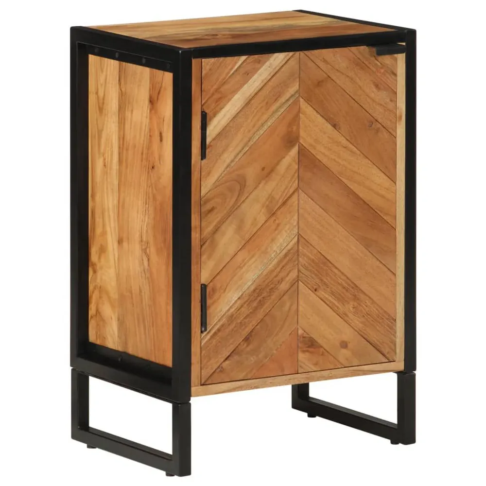 Inbouw Badkamerkast 40x30x60 cm massief acaciahout en ijzer