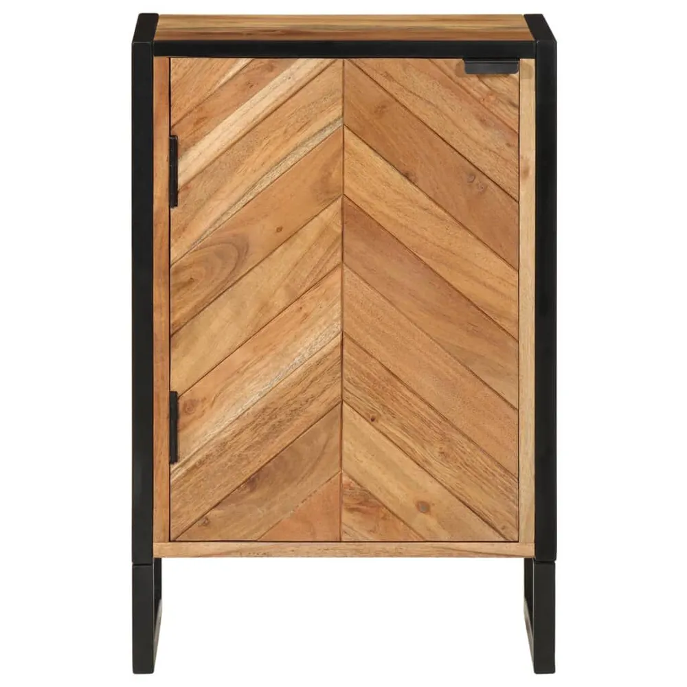 Inbouw Badkamerkast 40x30x60 cm massief acaciahout en ijzer