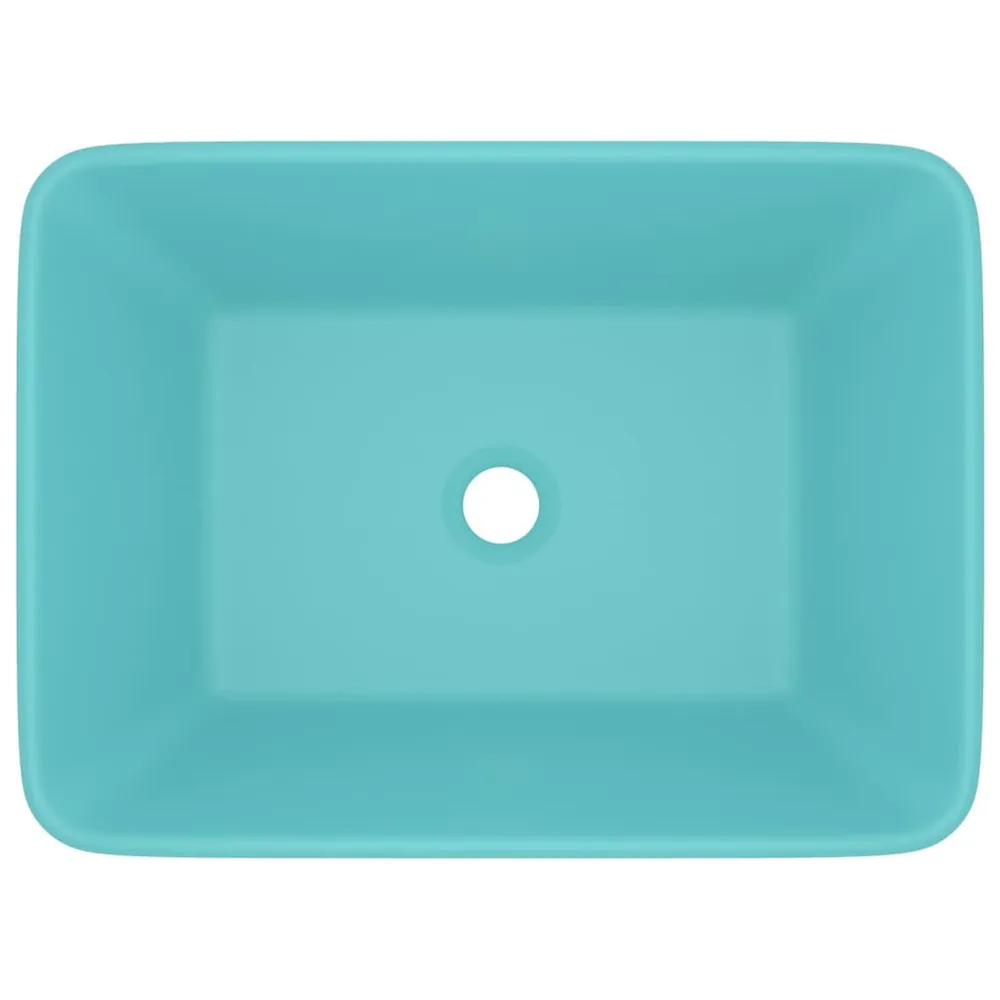 Wastafel 41x30x12 cm keramiek mat lichtgroen