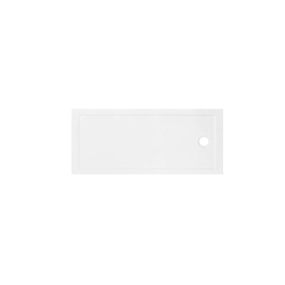 White ABS shower tray 160x70 bathtub replacement kit height 4 cm