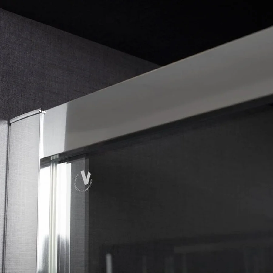 Asymmetric circular shower enclosure 70x90 sliding opening transparent glazen 6 mm