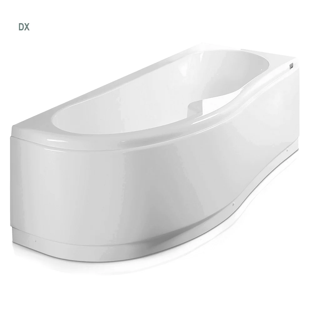Asymmetric Curvy Bathtub kunststof glas and ABS cm 170x70 - Right Version