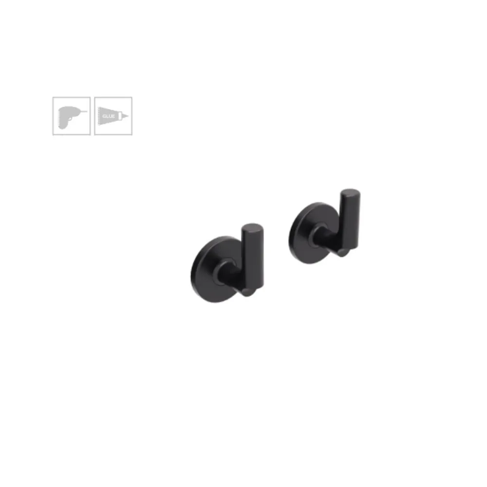 Bathroom appendages gluing or wall mounting doffe black painted brass Sebecà collection Lineabeta