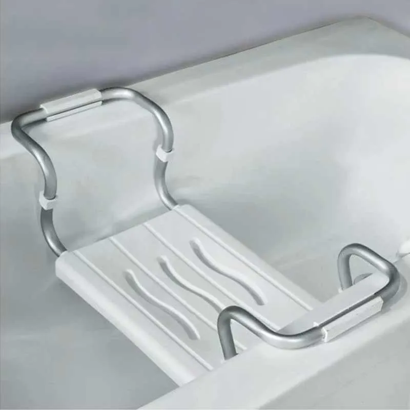 Extendable bathtub seat from 55 to 70cm white color Maximum load 120 kg