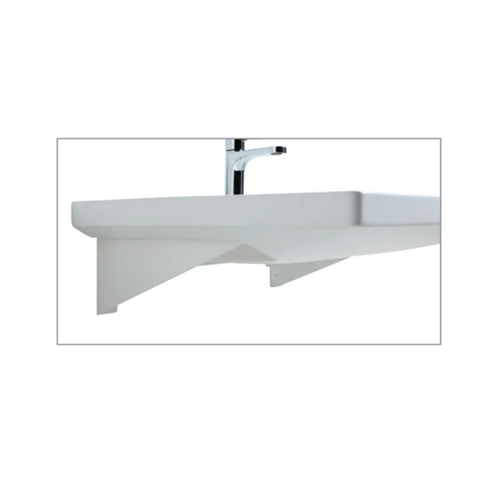 Aan de wand sink disabled Azzurra Thin 70x57 cm front opening and fixed brackets Glossy white