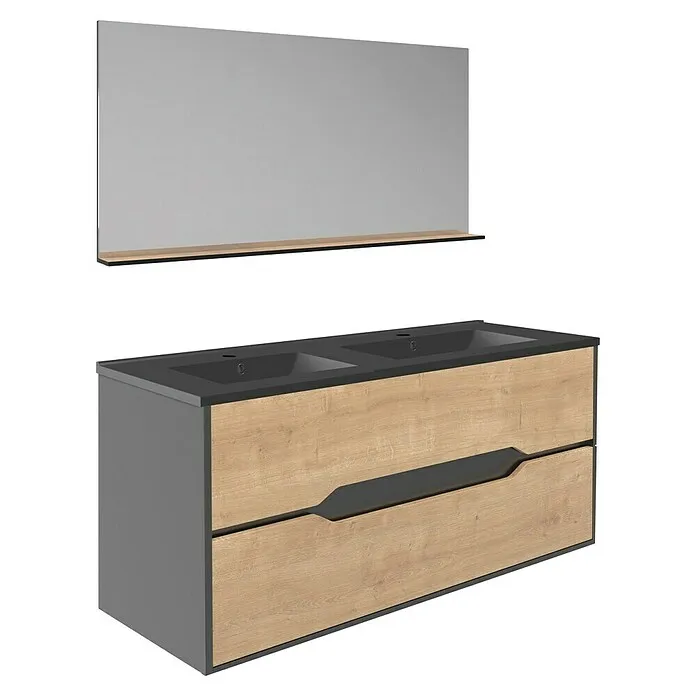 Allibert Badmeubelset SIMA - b x d x h: 120 mm x 46 cm x 55 mm, 2 lades met donzig close