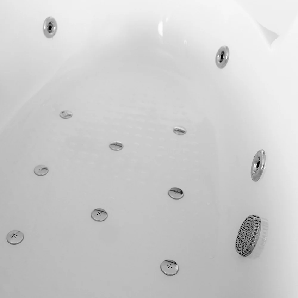 Asymmetric hydromassage bathtub Fatima chromotherapy cm 160x90 - Left version