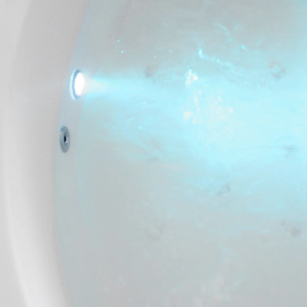 Asymmetric hydromassage bathtub Fatima chromotherapy cm 160x90 - Left version